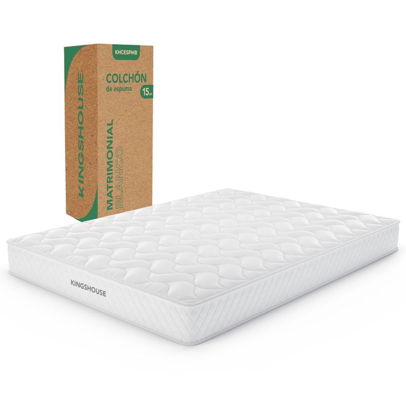 Colchon 2 Plazas Resortes Kingshouse 150x190x16cm-0