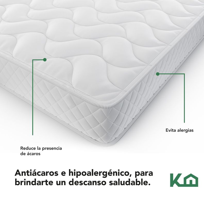 Colchon 2 Plazas Resortes Kingshouse 150x190x16cm-3