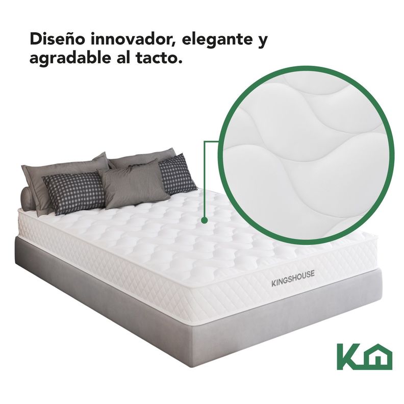 Colchon 2 Plazas Resortes Kingshouse 150x190x16cm-5