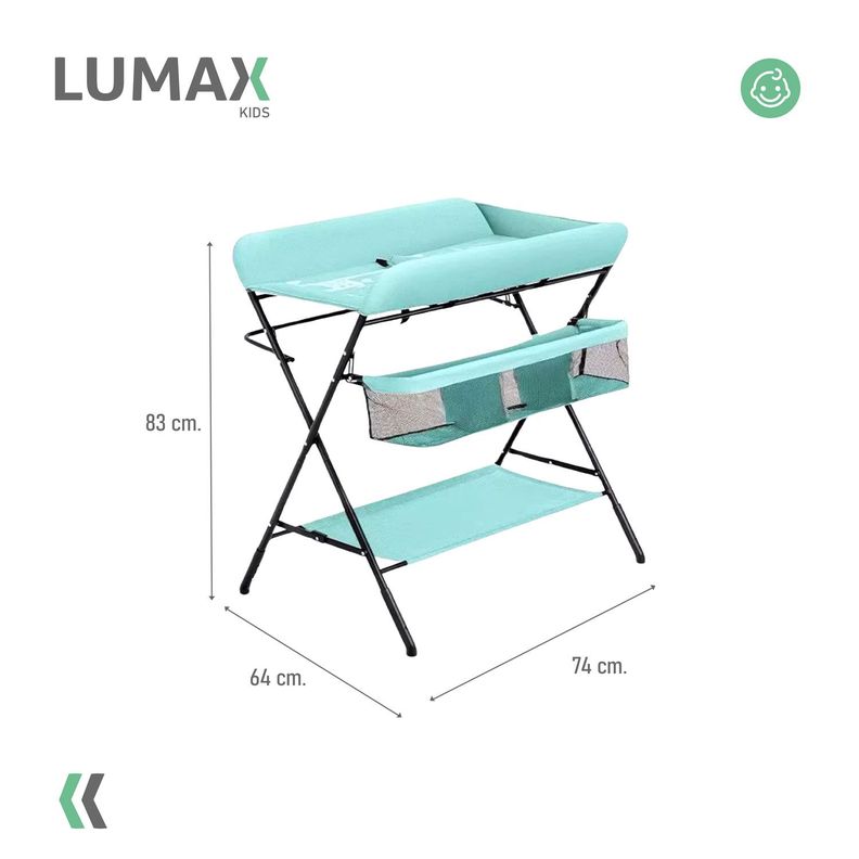 Cambiador De Pañales Para Bebe Plegable Portatil Verde-2