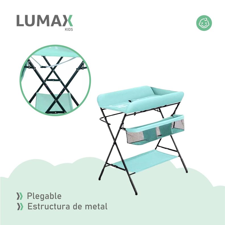Cambiador De Pañales Para Bebe Plegable Portatil Verde-5