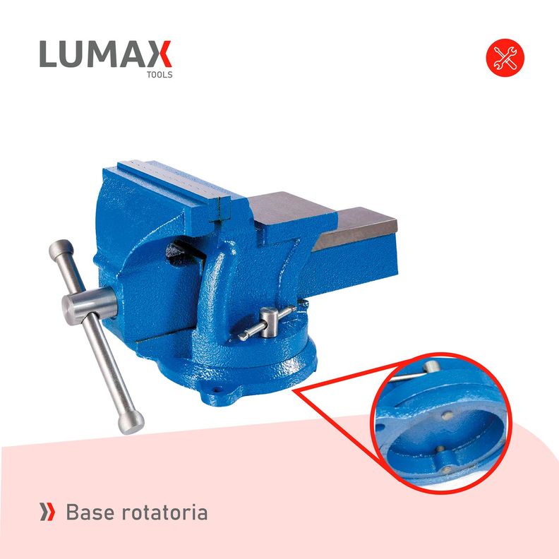 Morsa Prensa Tornillo de Banco Lumax 5 Pulgadas-4