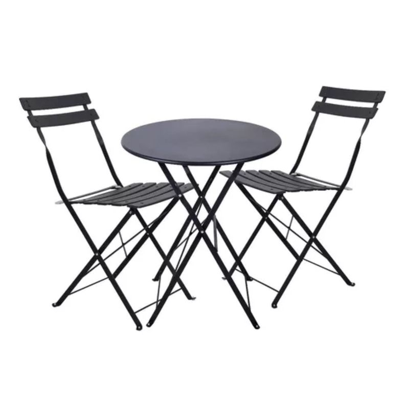 Set De 3 Piezas Para Jardin Mesa Y Sillas Para Exteriores-0