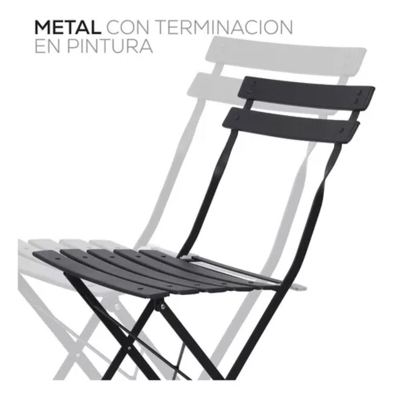 Set De 3 Piezas Para Jardin Mesa Y Sillas Para Exteriores-3