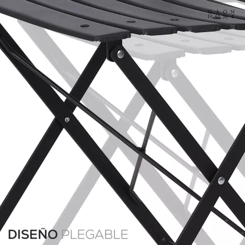 Set De 3 Piezas Para Jardin Mesa Y Sillas Para Exteriores-4