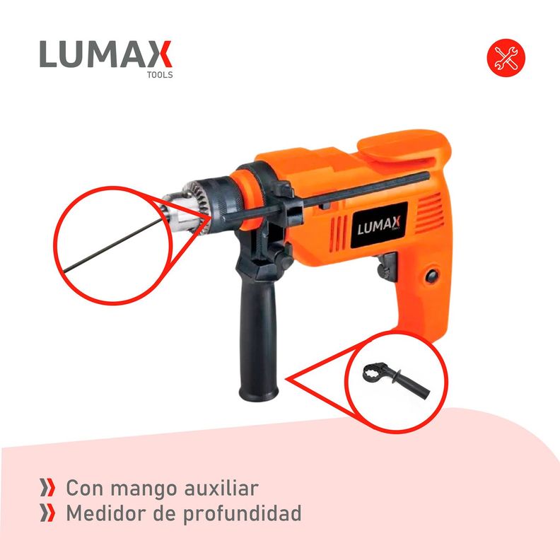 Taladro Con Percutor 600w 13mm Calidad Y Garantía-4