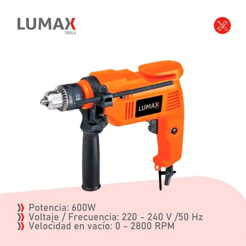 Taladro Con Percutor 600w 13mm Calidad Y Garantía-5