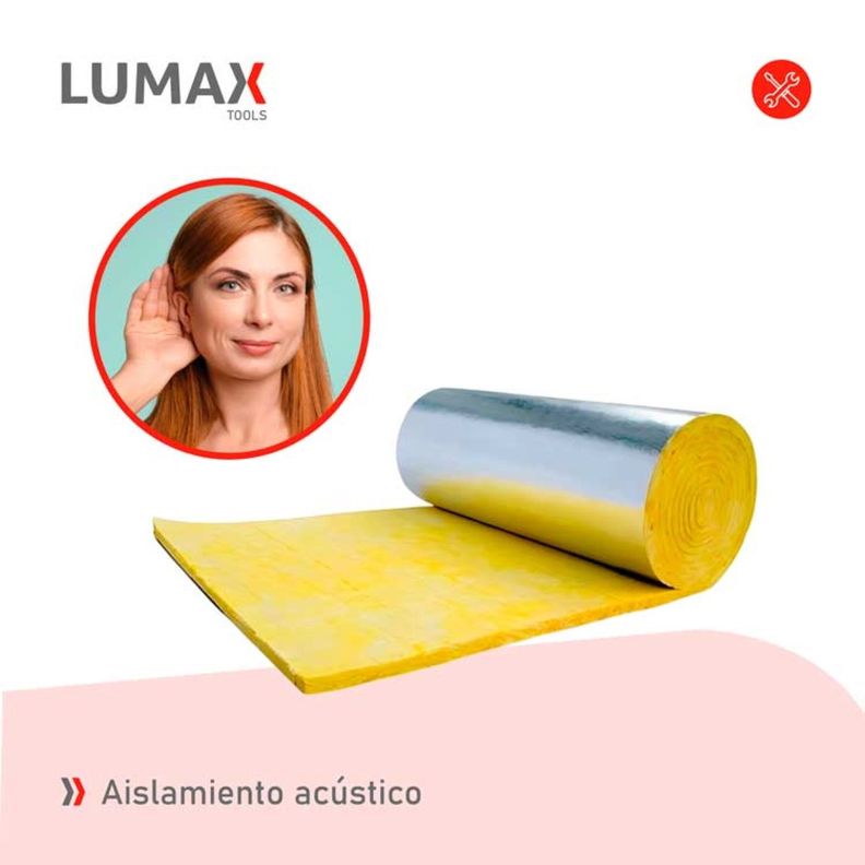 Rollo Lana de Vidrio Foil Aluminio 30mm Rinde 18mts2-4