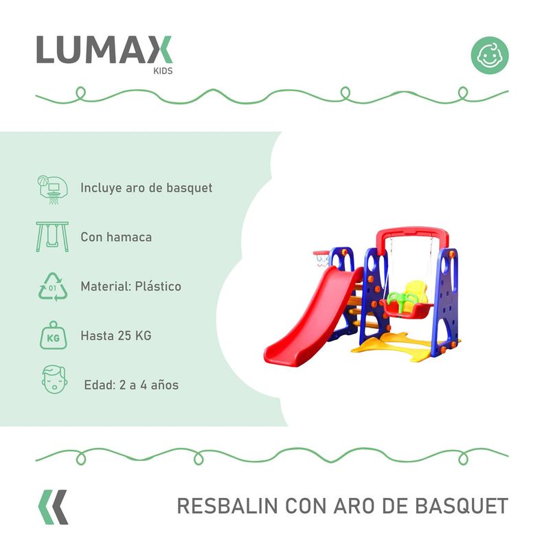 Juego Para El Jardin Set Resbalin Columpio y Basket-1