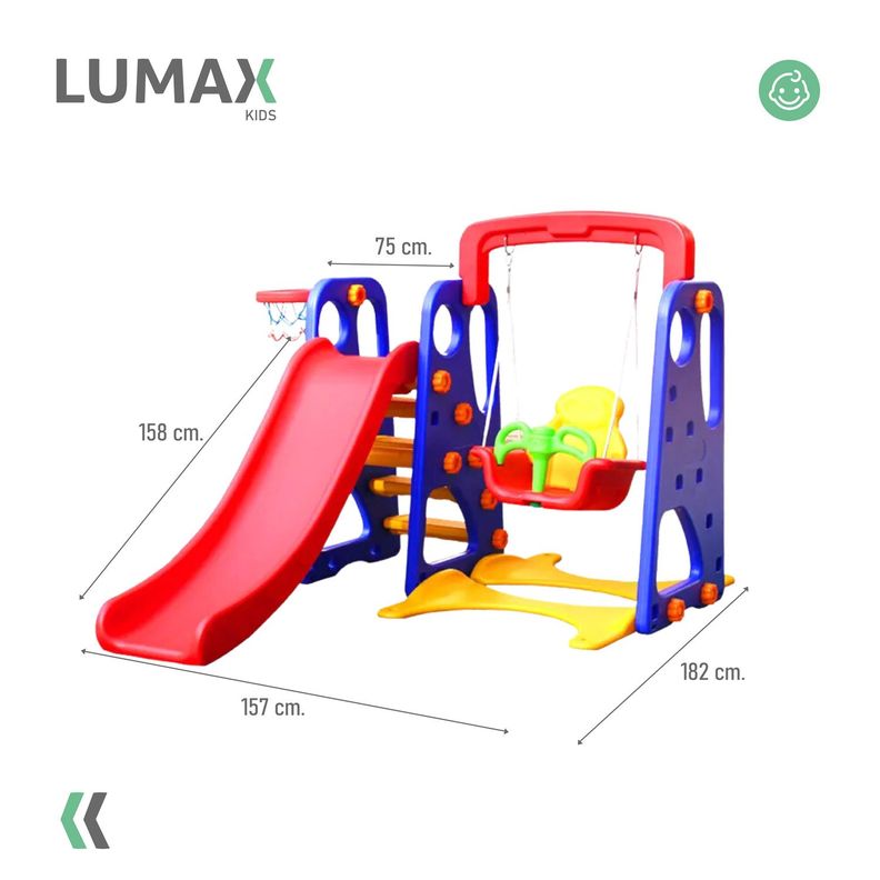 Juego Para El Jardin Set Resbalin Columpio y Basket-2