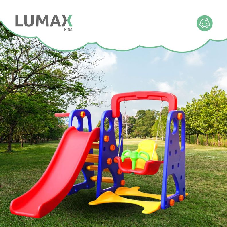 Juego Para El Jardin Set Resbalin Columpio y Basket-3