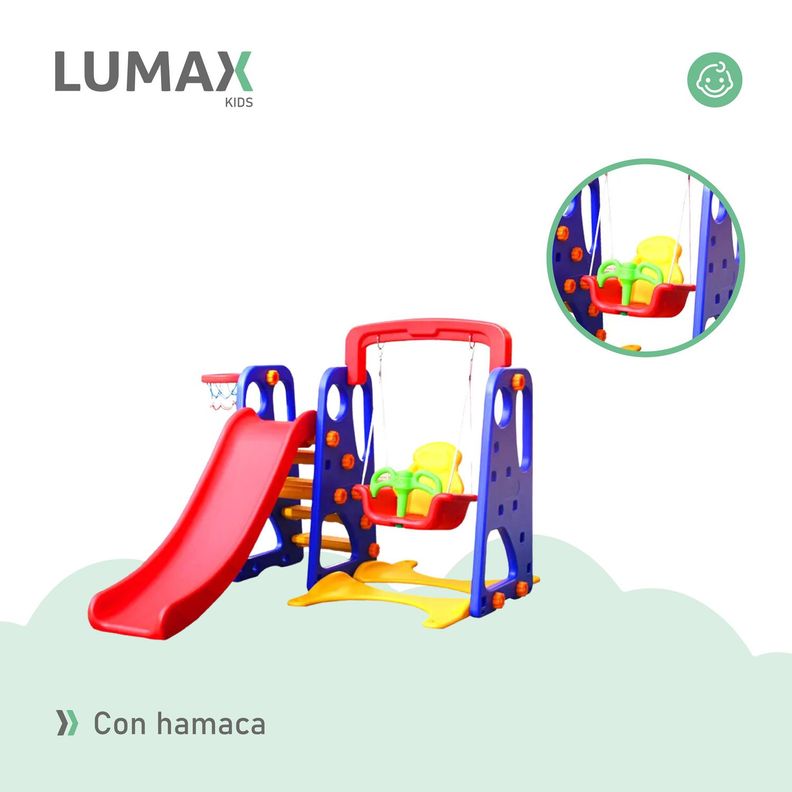 Juego Para El Jardin Set Resbalin Columpio y Basket-4