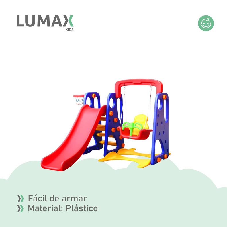 Juego Para El Jardin Set Resbalin Columpio y Basket-6