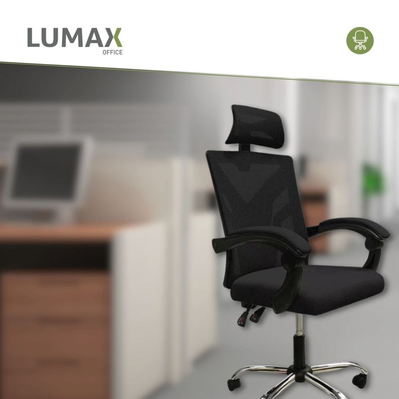 Silla Ejecutiva Escritorio Ergonomica Lumax Clyde Negra-3