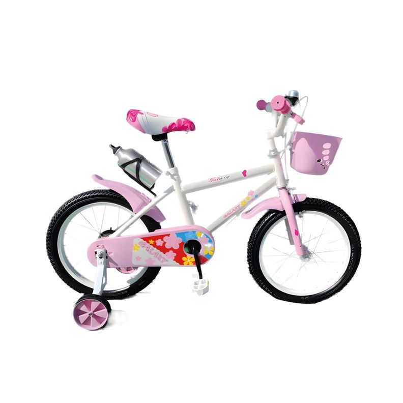 Bicicleta Infantil Lumax Aro 12 Rosado Con Rueditas-0