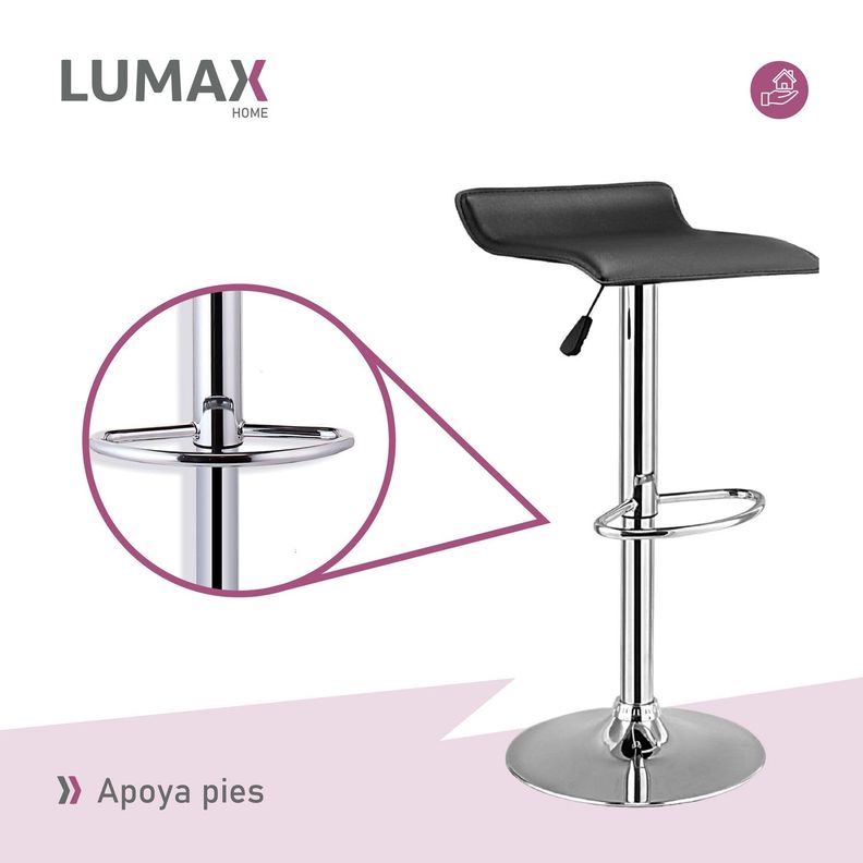 Piso Bar Taburete Rectangular Kai Negro-5