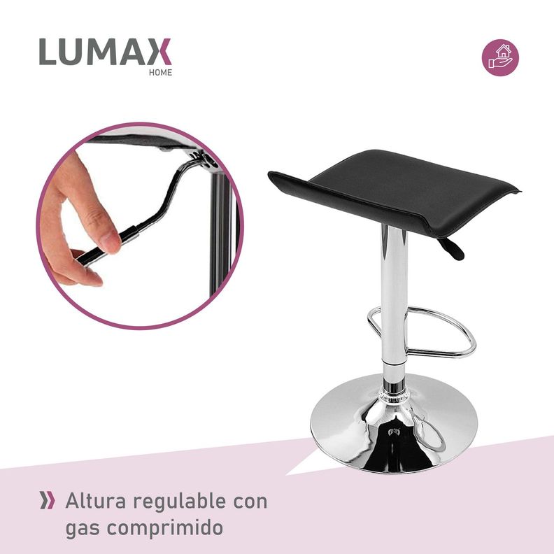 Piso Bar Taburete Rectangular Kai Negro-6