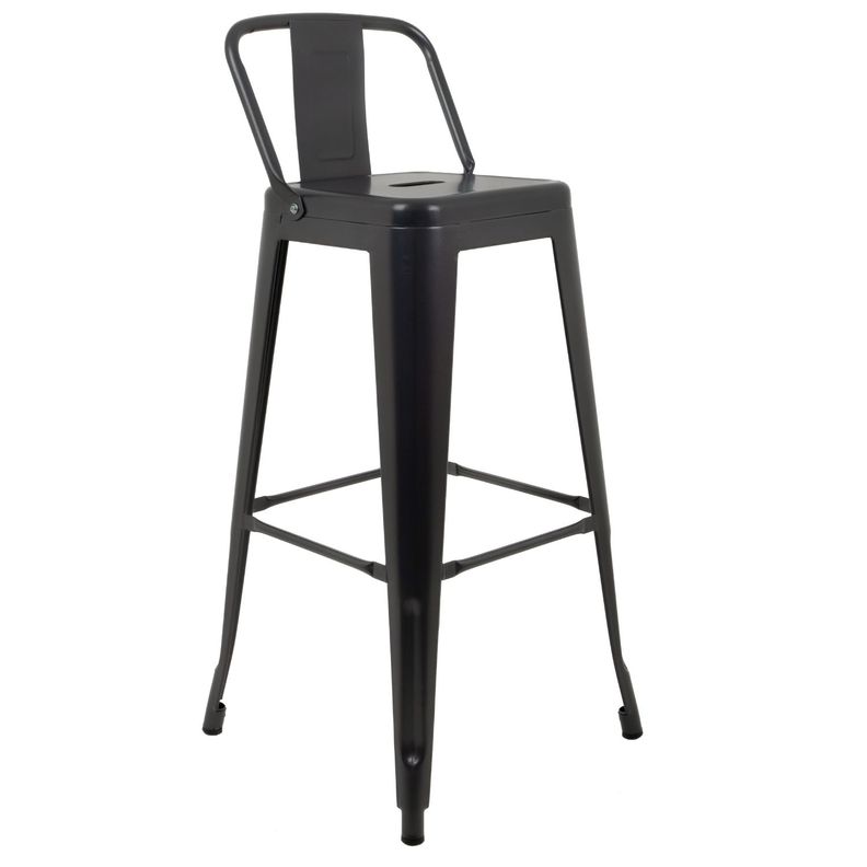 Piso Bar Silla Tolix Con Respaldo Bronce-0