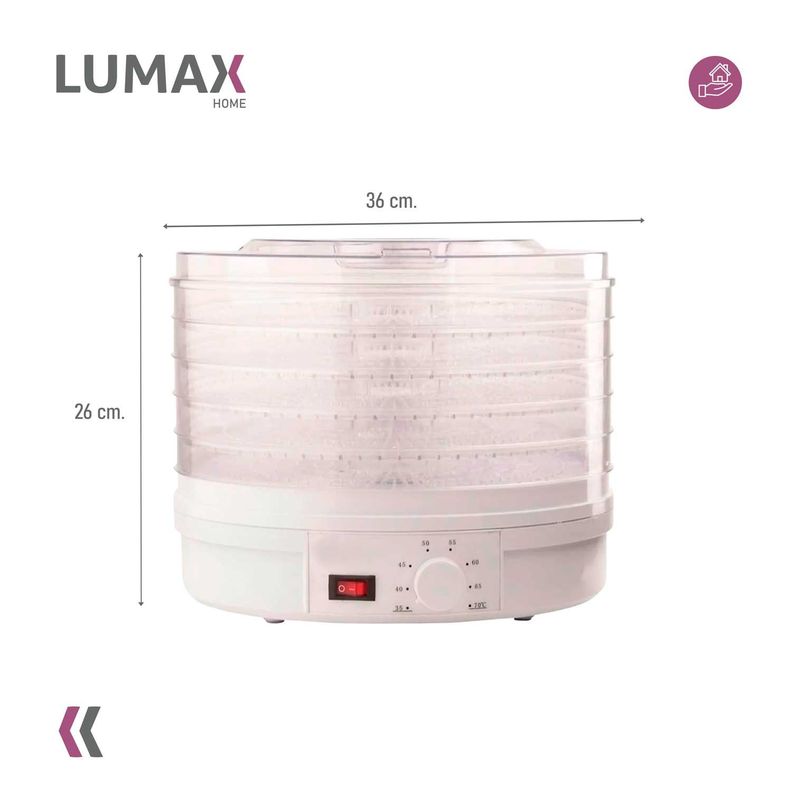 Deshidratador De Alimentos 5 Bandejas Lumax-2