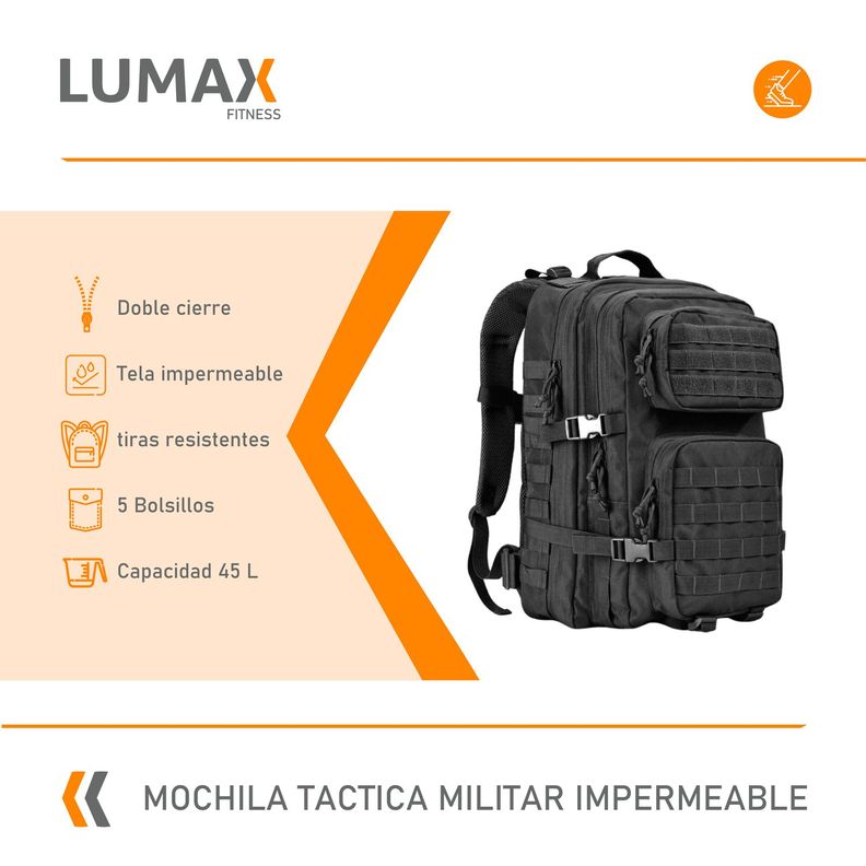 Mochila Tactica Militar Outdoor 45l Impermeable-1