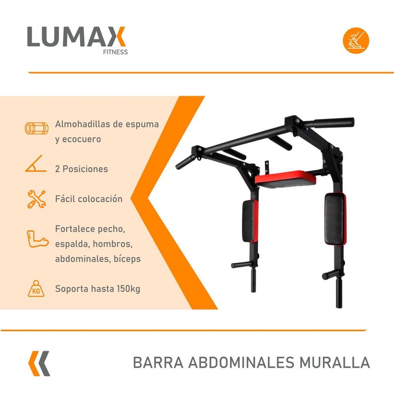 Barra Dominadas Muralla Brazos Abdominales Fitness-1