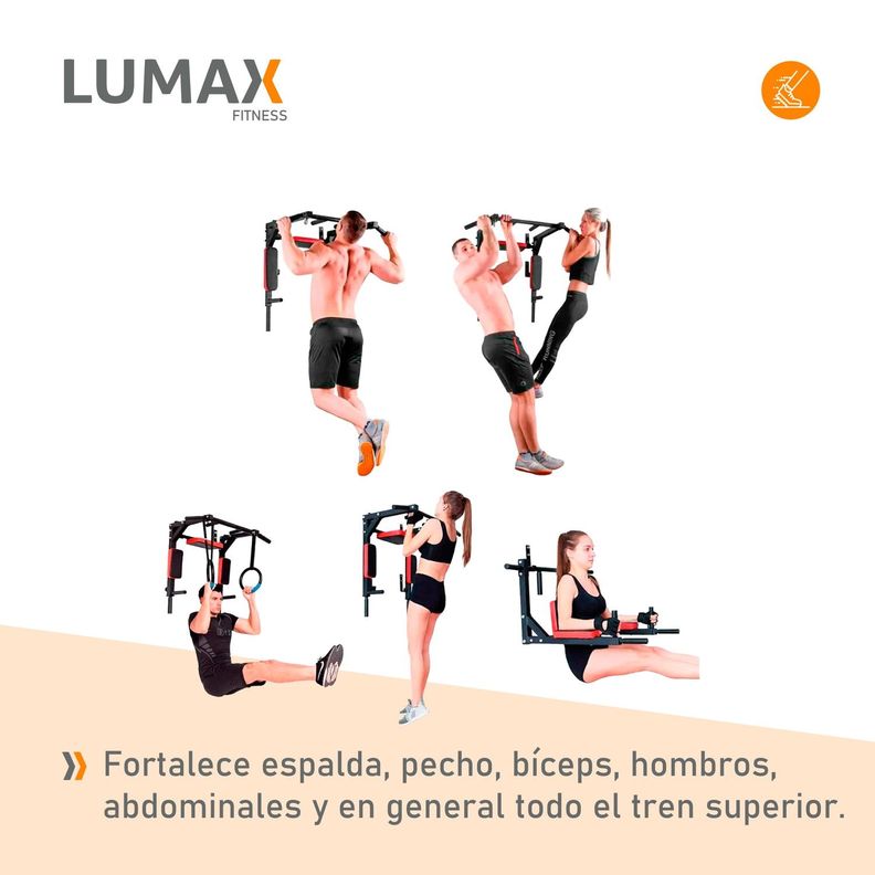 Barra Dominadas Muralla Brazos Abdominales Fitness-6