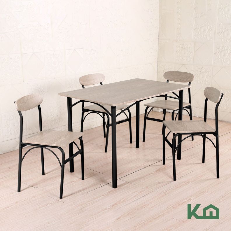 Sillas De Comedor Y Mesa Metal Cocina Cafeteria Restaurante-6