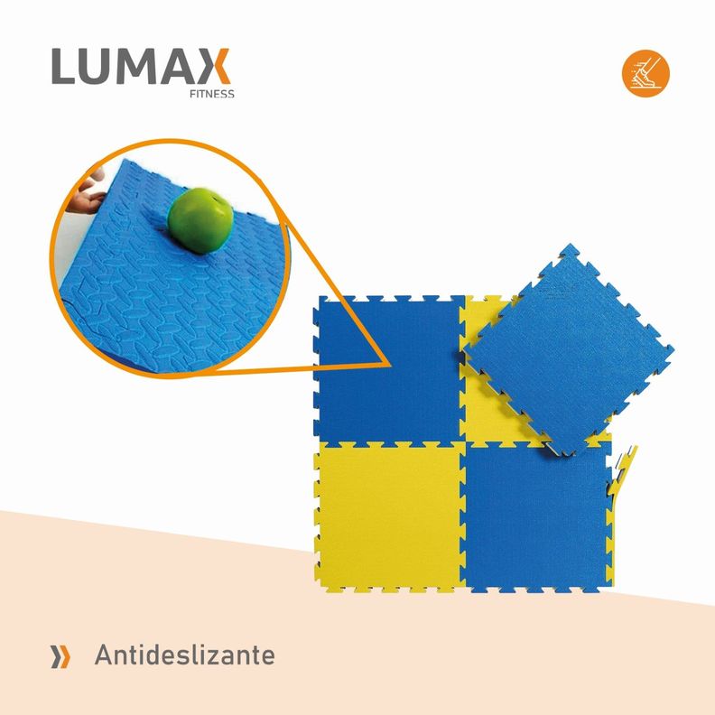 Set 10 Tatami Goma Eva 100x100x2cm Azul Y Amarillo-5
