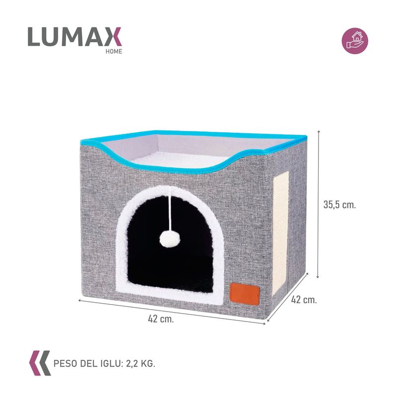 Cama Casa Iglu Para Mascotas Gato Y Perro Pequeño-3