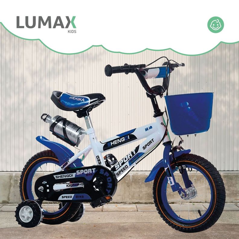 Bicicleta Infantil Lumax Aro 14 Color Azul-3