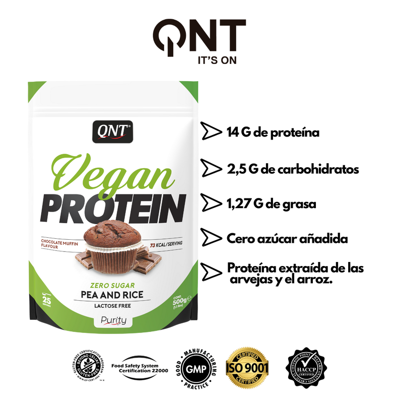 Proteína Vegana Sin Azúcar 500Grs Chocolate-1