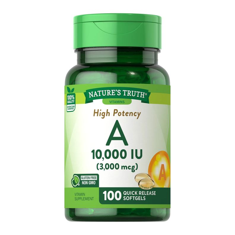 Vitamina A 3.000 MCG (10,000 UI) - 100 Softgels-0