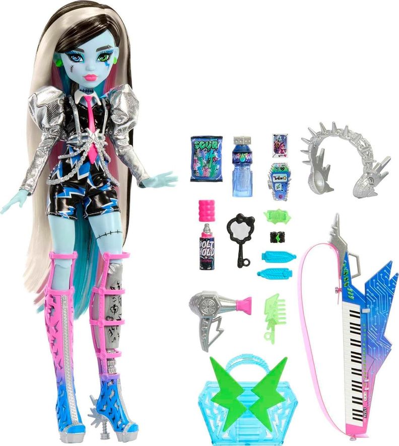 Muñeca Monster High Frankie Stein Amped Rockstar Original-1
