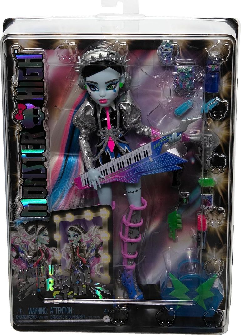 Muñeca Monster High Frankie Stein Amped Rockstar Original-4