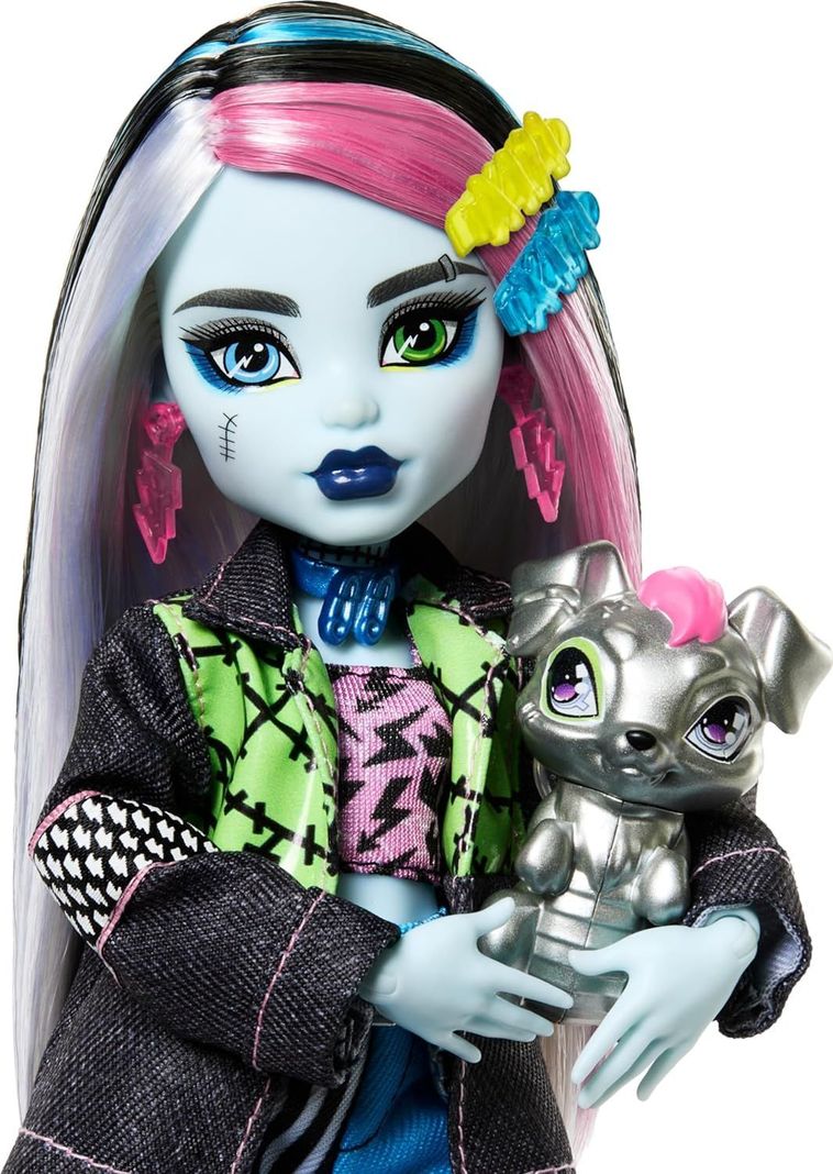 Monster High Muñeca Frankie Stein Con Mascota -2