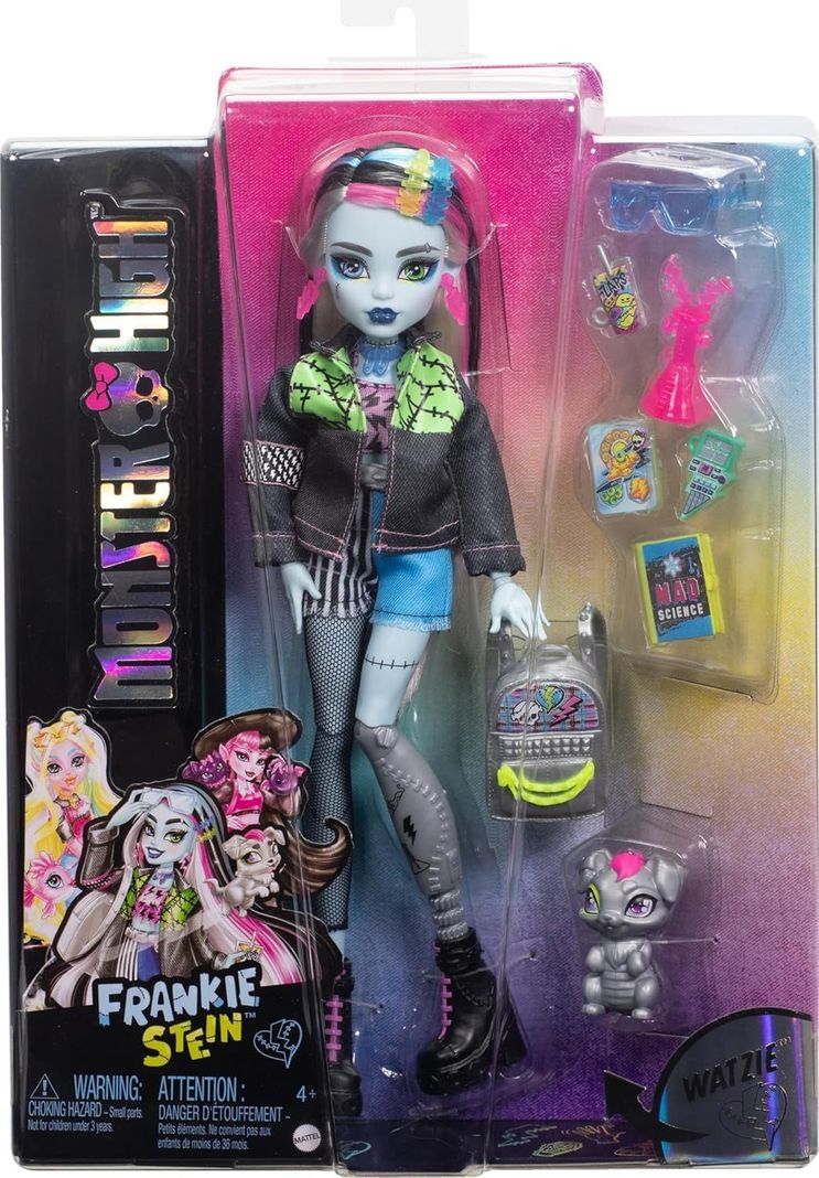 Monster High Muñeca Frankie Stein Con Mascota -5