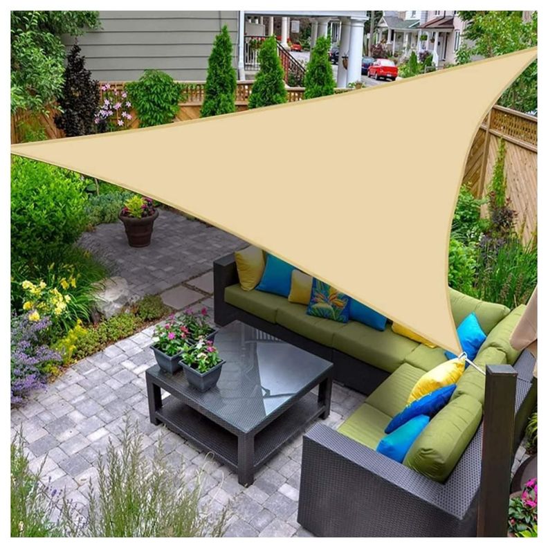 Toldo Vela Triangular 3x3x3 Mtrs Color Beig-3