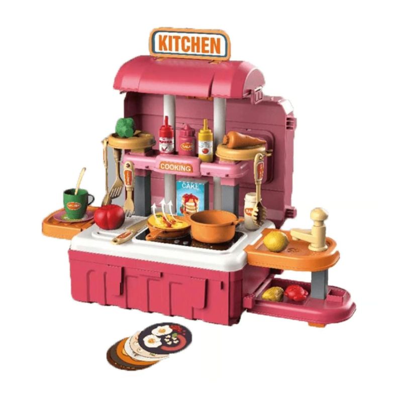 Juguete Cocina Movil 3 En 1 Con 49 Accesorios-4