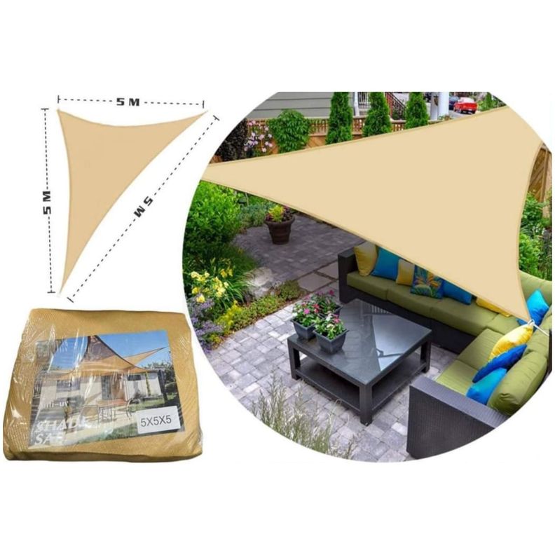 Toldo Vela Triangular 5 x 5 x 5 Metros-2
