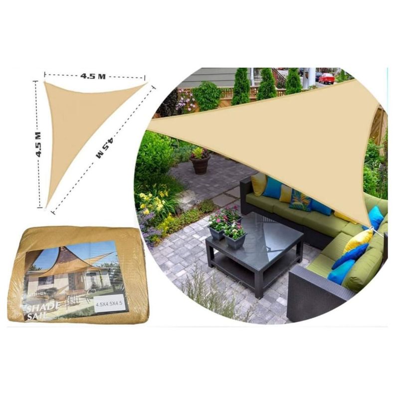 Toldo Vela Triangular 4.5 x 4.5 x 4.5 Metros-2