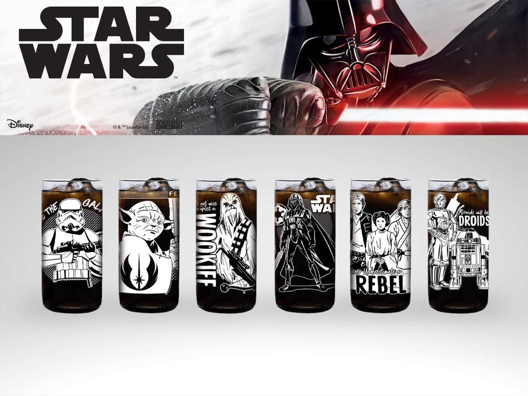CLÁSICOS DE STAR WARS - JUEGO DE 6 VASOS-0