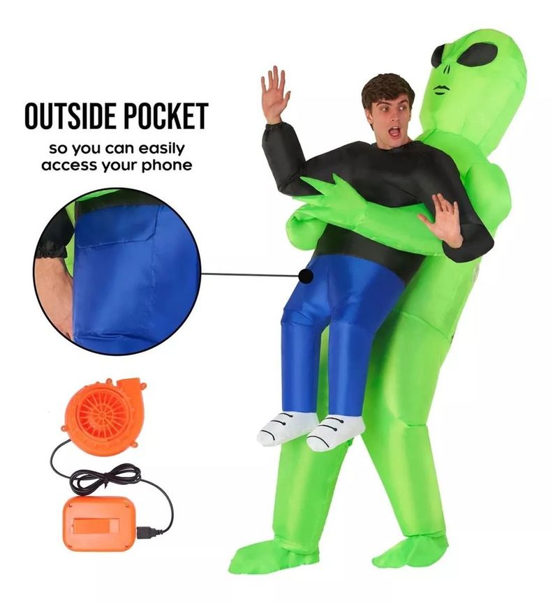 Disfraz Inflable Alíen Traje Extraterrestre Fiesta Disfraces-5