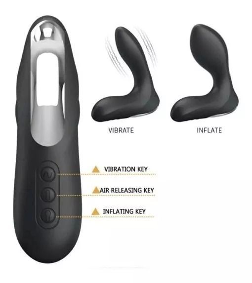 Vibrador Plug Pretty Love Leonard Prostatico Inflable-1