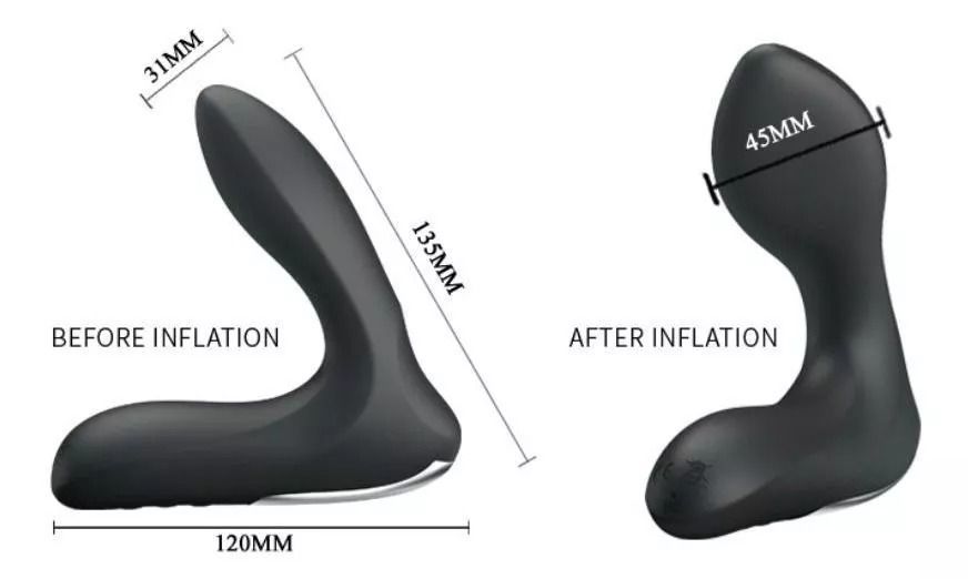 Vibrador Plug Pretty Love Leonard Prostatico Inflable-3