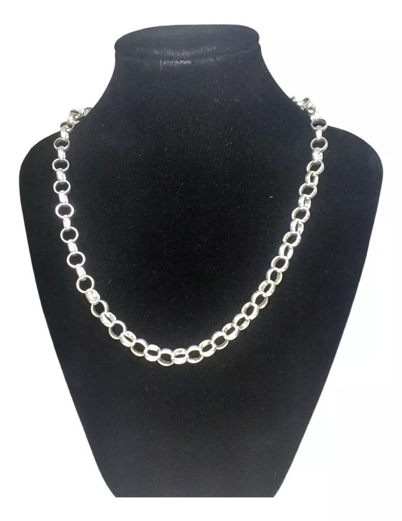 Cadena Plata Ley 925 Rolo 73 Cm Y 7 Mm Hombre.-0