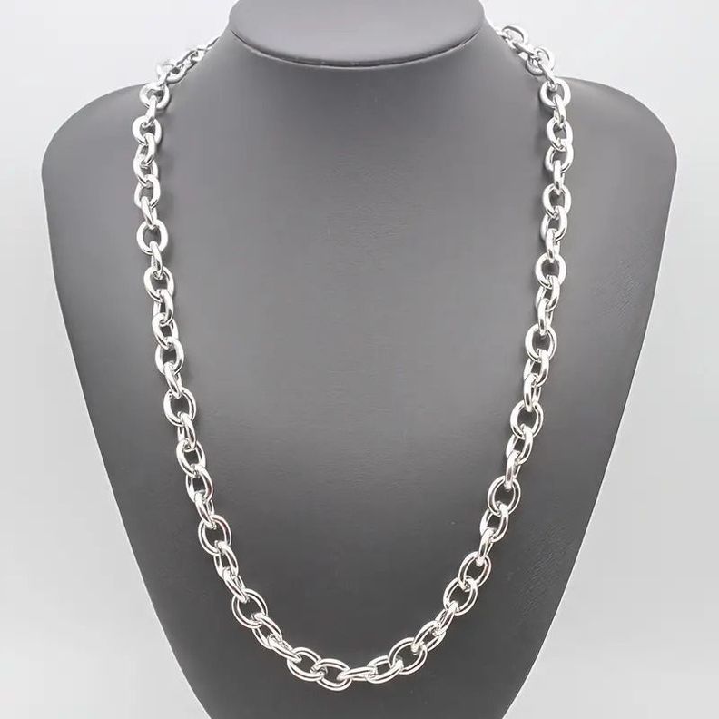 Cadena Plata Ley 925 Rolo 73 Cm Y 7 Mm Hombre.-1