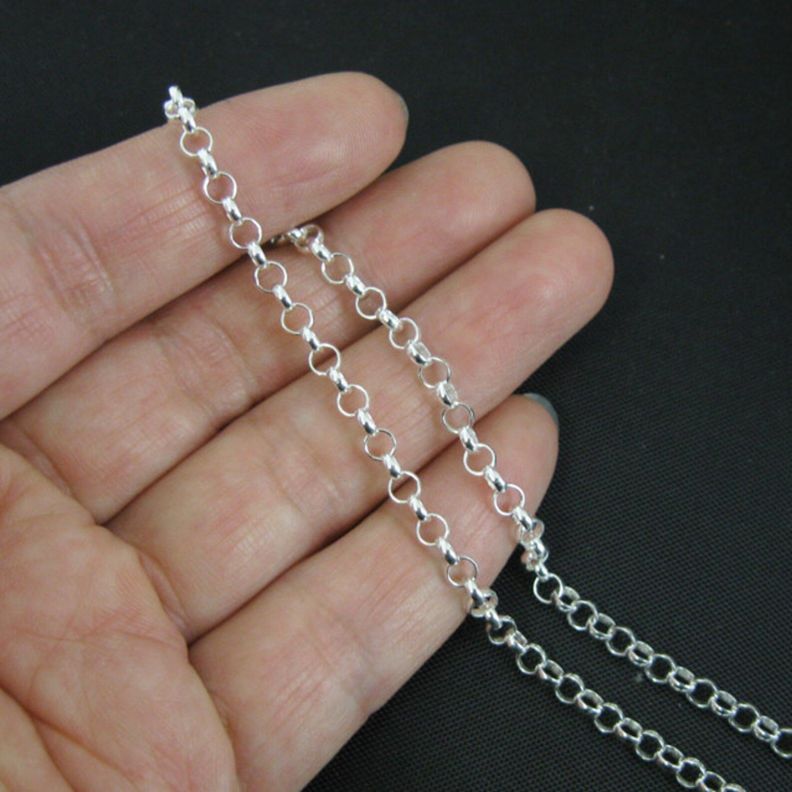 Cadena Plata Ley 925 Rolo 73 Cm Y 7 Mm Hombre.-3