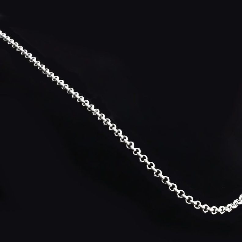 Cadena Plata Ley 925 Rolo 73 Cm Y 7 Mm Hombre.-5