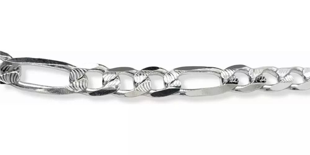 Cadena Cartier De Plata Unisex Ley 925, 5mm Diamantada 73 Cm-0