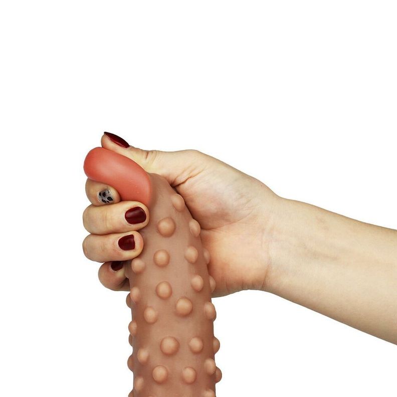 Dildo Realista, Con Testículos Y Puntos De Estimulación 24 Cm-2
